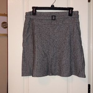 Black/White Mini Skirt with Belt